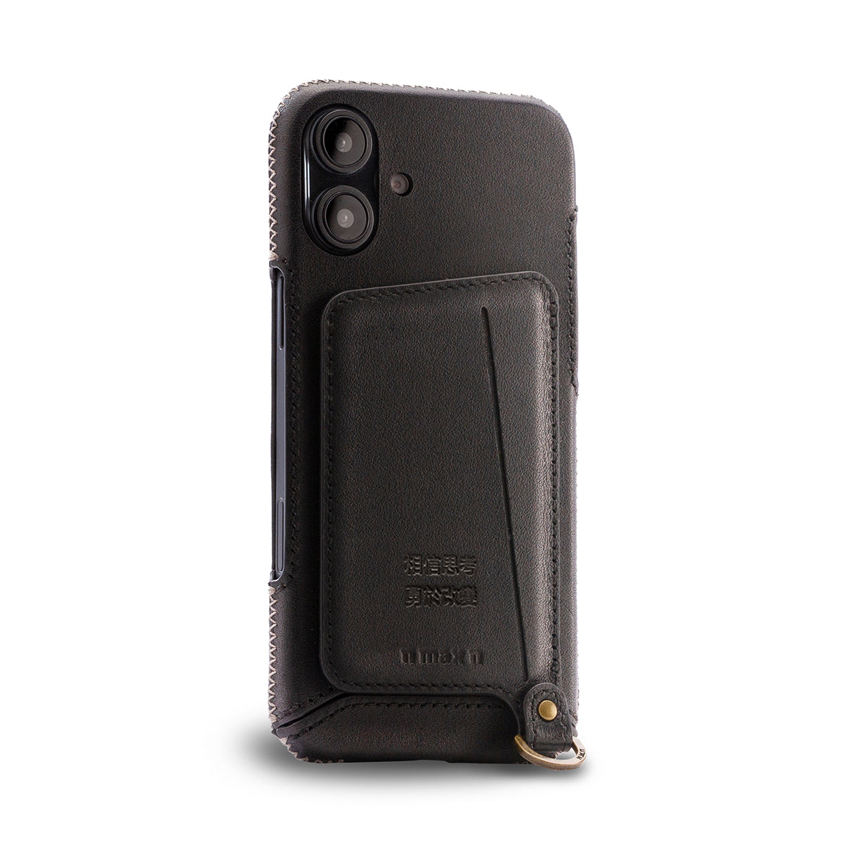 【iPhone 16 Plus】 磁吸站立卡袋真皮手機殼(751MG)