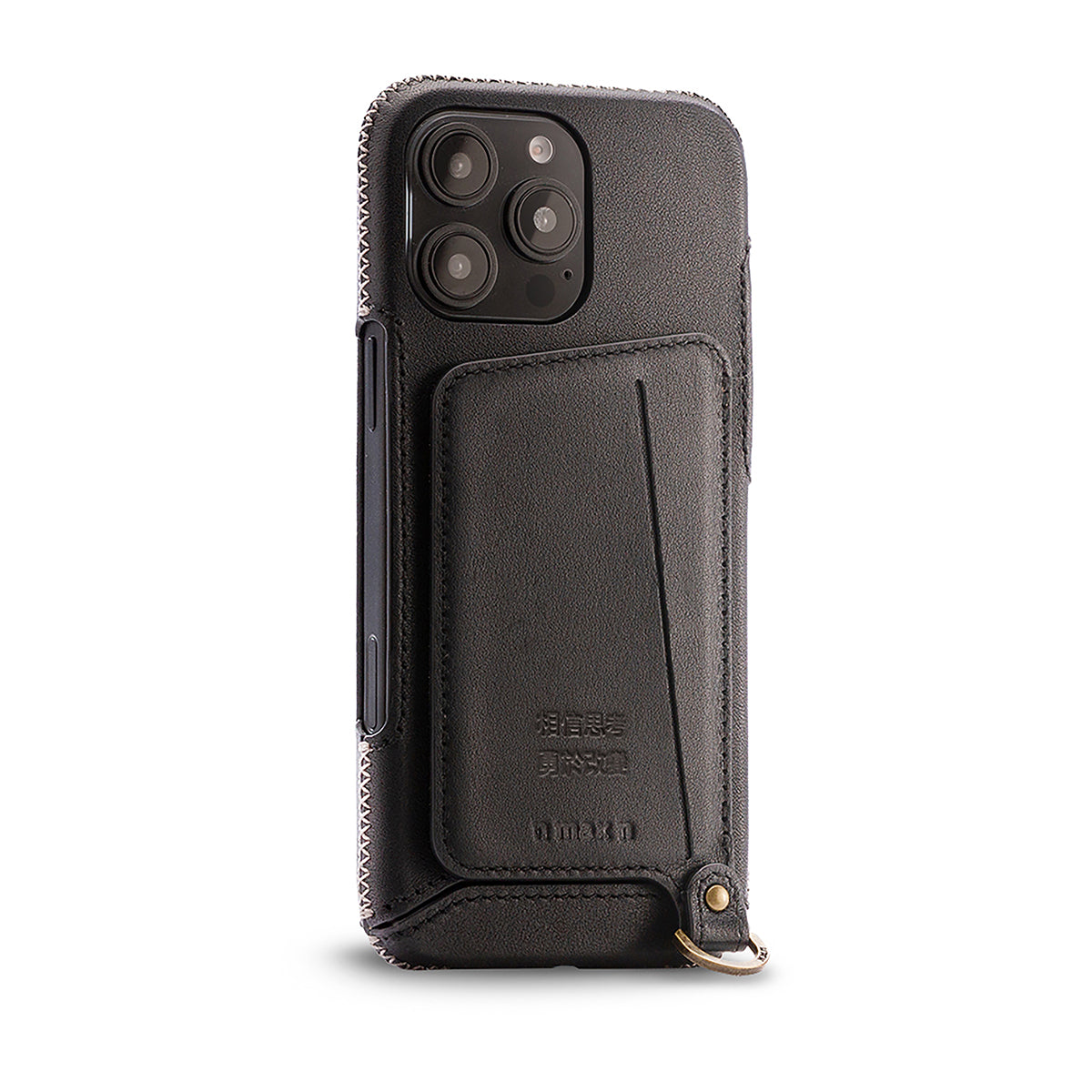 【iPhone 16 Pro Max】磁吸站立卡袋真皮手機殼(751MG)